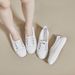2026 Summer New Women's White Hollow Breathable Student Sneakers, Casual Shoes, Height-Increasing, Ins Trend Street_vogvips.com