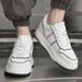 Invisible Inner Height Increase, Black And White Panda Men's Shoes, White Shoes, Men's Sports And Leisure Board Shoes_vogvips.com