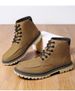 Leather Martin Boots Men's High Top Tooling Boots Men's Retro Locomotive Boots Men's Shoes_vogvips.com