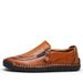 TerraStride British Style Genuine Leather Men's Casual Large Size Driving Shoes Slip-On_vogvips.com