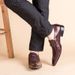 Aofu Industry 4008 Crocodile Pattern Men's European Edition Business Pointed One Step Footwear Leather Shoes_vogvips.com
