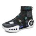 Glow-in-the-dark High-top Basketball Shoes For Men Lightweight Sneakers Breathable Creative Fluorescent Trend Net Shoes_vogvips.com