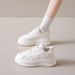 sponge Cake Thick-soled Little White Shoes For Women, Small Height Increase, Round Head, Fashionable Versatile Casual Board Shoes_vogvips.com