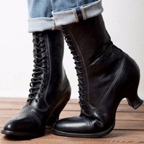 Large Size 34-43 Women’s Shoes Boots Wine Glass Heel Pointed Toe Ankle Boots _vogvips.com