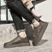 Splicing Shallow Mouth Hollow Casual Single Shoes Flat Heel Invisible Heightening Sports Round Head Board Shoes Hollow Shoes_vogvips.com