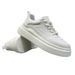 Thick Soled Board Men's Leather Trendy White Toe Layer Cowhide Breathable, Lightweight, Fashionable And Versatile Casual_vogvips.com