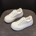 Sports White Women's 2025 New Casual Fashion Hundred Round Head Thick Bottom Height Increasing Shoes_vogvips.com