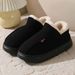 2024 Warm Slippers Men, Cotton, Autumn And Winter, Indoor Home Thick Sole, Non-Slip, Couple's Fleece-Lined New Style For_vogvips.com
