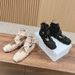 High Version Tassel Cross Strap Ballet For Women French Retro Square Toe Shallow Mouth Flat Mary Jane Shoes_vogvips.com