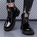 New Leather Spring Men's Shoes High-top Men's Heightening Tooling Martin Boots_vogvips.com