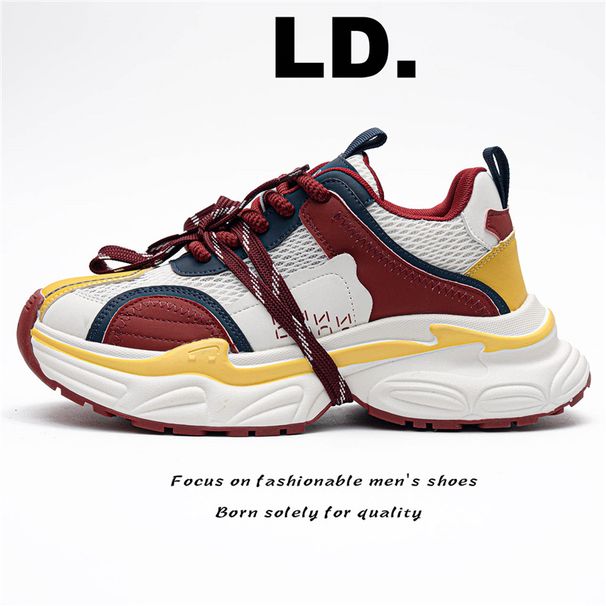 Spring New Thick-Soled Dad For Men And Women, Breathable Casual Sports Shoes, Versatile Trendy Shoes_vogvips.com