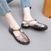 Summer New European And American Retro Versatile Hollow Breathable Closed-Toe Flat Women's Roman Jelly Crystal Beach_vogvips.com
