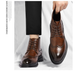 Men's Business Velvet Warm High-top Short Boots Extra Large Size Brock Retro Trend Leather Boots_vogvips.com