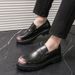 2025 Spring And Autumn Bright Face One Step Stepping Thick Bottom Height Increasing Leather Driving Casual Lazy Pink_vogvips.com