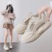 Korean Version Of White Autumn New Student Leisure Street Shooting For Women Thick Soled Sports Board Shoes_vogvips.com