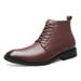 Men's Leather Boots Warm Thickened Fluffy Snow Boots Men's Shoes High Top Leather Shoes_vogvips.com