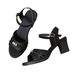 The New Chunky Heel One-line Buckle Fashion Sandals_vogvips.com