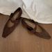 Korean Version Pointed Head Shallow Mouth One-word Buckle With Flat Bottom Low Heel Single Shoes 2025 New French Retro Suede Mary Jane Women_vogvips.com