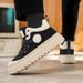 2025 New Shoes Autumn Mid-Top Sports Work Sneakers Men's Trendy Thick-Soled Casual Martin Boots_vogvips.com