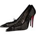CL Same Style Shallow Bow Tie Red Sole Single Shoes 2025 New Pointed Lace Mesh High Heels For Women Thin Heel_vogvips.com