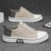 Men's Classic Canvas Sneakers For Summer - Breathable, Slip-Resistant, Durable & Versatile Casual Shoes With Round Toe And Low-Top Design_vogvips.com
