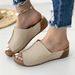 New Wedges Fashion Simple And Light One Slip-on Fashion Large Size Slipper Woman_vogvips.com