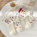 Fairy Tale Town Cotton Socks For Women And Men - Medium Cute Cartoon Print Casual Socks, Breathable & Comfortable, All-Season Wear_vogvips.com