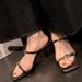 One Line With High Heels Women, 2025 Summer New Rhinestone Open Toe Sandals For Women To Wear Externally_vogvips.com