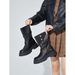 【Ruitian Women's Shoes】Princess Knight ● Genuine Leather Thick-Soled Melad Martin For Women, Foldable Two-Way Wear,_vogvips.com