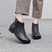 2024 Autumn Winter Flat Soft Sole Square Toe Solid Color Shoes Large Size Women's Leather Boots_vogvips.com
