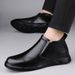 European Warm Series Top Layer Cowhide Winter Cotton Genuine Leather Wool Lined Warm Middle-aged Dad Men's Casual Shoes_vogvips.com