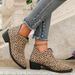 Women Ankle Boots Autumn Winter Short Boots Leopard Print Plus Size Women Celsea Boots British Style Solid Color Pointed Toe C Asual Back Zipper_vogvips.com