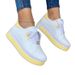 Plus Size Women's Flat Solid Color Sneakers Breathable Fashionable Lace Up Casual Shoes Spring Summer Autumn Winter New_vogvips.com