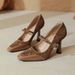 First Encounter: Leopard Print Brown High Heels For Elegant Women, 2025 Autumn New Vintage Hong Kong Style Mary Jane_vogvips.com