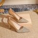 Pointed Toe Patent Leather Nude Patchwork Gretel Wedding Shoes Thin High Heel Shallow Mouth Sexy_vogvips.com