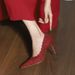 Elegant White Wedding Shoes Bride With Lace Embroidery Pointed Toe High Heels For Ceremony Banquet_vogvips.com