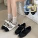 Fashionable Elegant French Style Bowknot Shallow Mouth Flat For Women 2025 New Spring And Autumn Soft Sole Mary Jane_vogvips.com