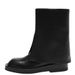 Women's Shoes Star Style Genuine Leather Flat Boots, Martin Boots, Trouser Leg Mid Tube Boots For Women, Slim Leg Knight Boots, One Step Fashion Short_vogvips.com