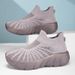 Couple Flying Weaving Sports Casual Shoes Socks Shoes Large Size Heightening Shoes Four Seasons_vogvips.com