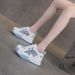 Hollow And Breathable Mesh Dad Shoes For Women, Thick-soled Versatile Leisure Sports, Super Fire Little White Shoes For Women_vogvips.com