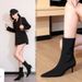 328-1 Style Fashionable And Simple Slim Heel High-heeled Shallow Mouth Pointed Elastic Lycra Slimming Women's Foot_vogvips.com