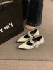 2025 Spring And Autumn New Pointed Coarse Heel Versatile Low Order For Women With One Button Soft Leather Single Shoes_vogvips.com