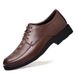 Lace-up Men's Shoes Doudou Shoes Casual Shoes Soft-soled Leather Shoes Lazy Shoes_vogvips.com