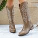 Cross-border Foreign Trade Large Size Pointed Toe Chunky Heel Mid-calf For Women, 2026 Autumn Winter New European And_vogvips.com