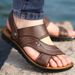 Men’s Shoes Summer New Men's Sandals Men's Leather Beach Shoes Casual Men's Shoes Fashion Slippers_vogvips.com