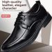 2026 New Leather Summer Breathable Business Formal Wear British Style Casual Soft Sole Black Men's Shoes_vogvips.com
