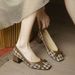 Single Shoe Women's Thick 2025 Spring New Fashion French Style Light Mouth Heel Square Toe High Heels For Women_vogvips.com