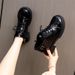 Chunky Heel Martin For Women New Autumn Winter British Style Ankle Height Increasing Slimming Fleece Lined Melard Short_vogvips.com
