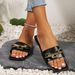 Metal Chain Fashion Casual Open-toed Outdoor Wear Flip-flops_vogvips.com