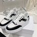 (Dingji) Zhao Lusi's Same Sports Shoes, 2025 Autumn New Black And White Panda Leather Thick Sole Rest_vogvips.com